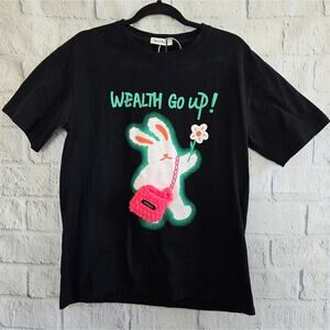 NWT MacyMccoy Year Of The Rabbit Good Luck Easter Tee With Change Purse Large